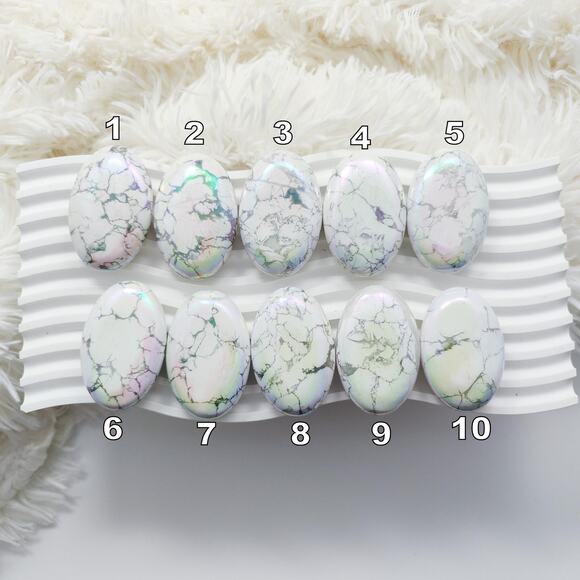 Aura Howlite Palm Stone Calming Crystals - Picture 10 of 10